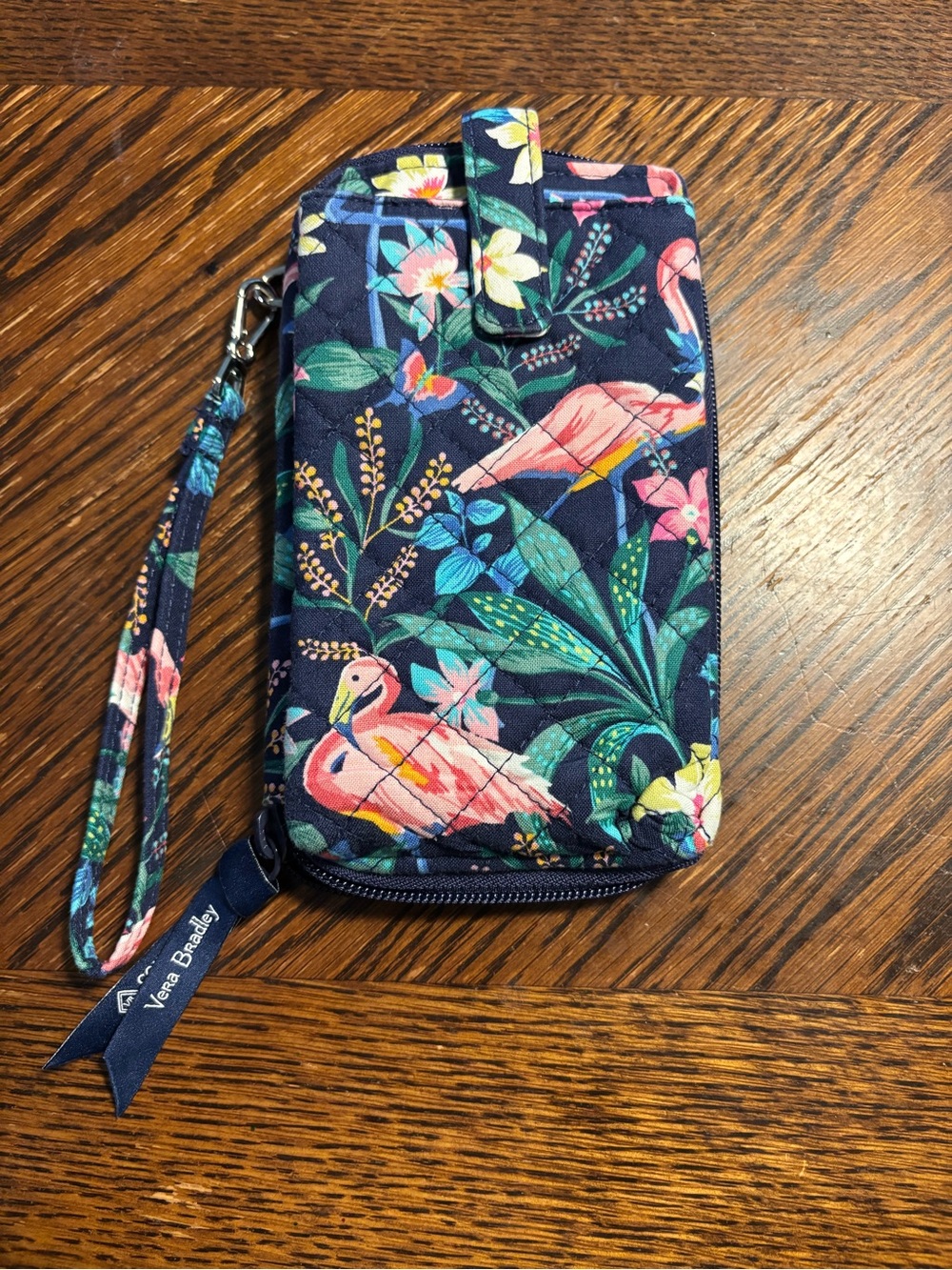 Vera Bradley Flamingo Garden Wristlet Phone Wallet